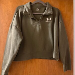 Under Armour Dark Olive Quarter-Zip Pullover